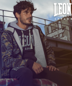 Leone 1947® North America MAN FLEECE HOODY ZIPPED NEOPRENE