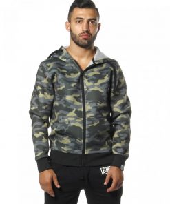 Leone 1947® North America MAN FLEECE HOODY ZIPPED NEOPRENE