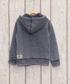 Leone 1947® North America LEONE BOY HOODY ZIPPED DENIM