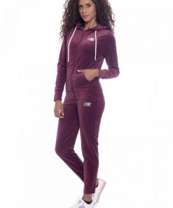 Leone 1947® North America Apparel VELOUR WOMAN SET CHENILLE HOODY FULL ZIP