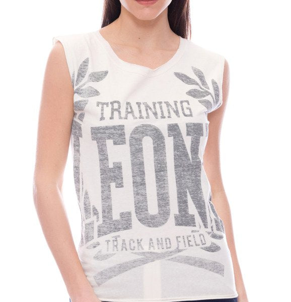 Leone 1947® North America WOMEN'S WHITE SLEEVELESS T-SHIRT 1 Leone 1947® North America WOMEN'S WHITE SLEEVELESS T-SHIRT