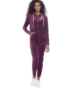 Leone 1947® North America Apparel VELOUR WOMAN SET CHENILLE HOODY FULL ZIP
